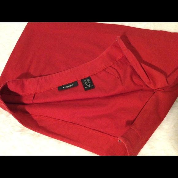 ❤️🔥HP!❤️🔥 VINTAGE | Express | Red Cotton Mini Skirt - Picture 5 of 5